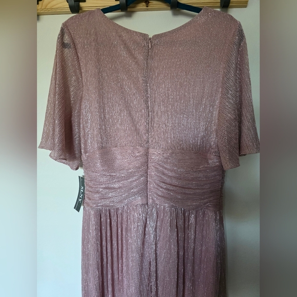 S.L. Fashions Women’s Long A-line Mother of The Bride Dress with Ruched Waist (P - Picture 6 of 9